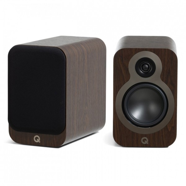 Q Acoustics 3030c Bookshelf Speakers (Pair), Walnut