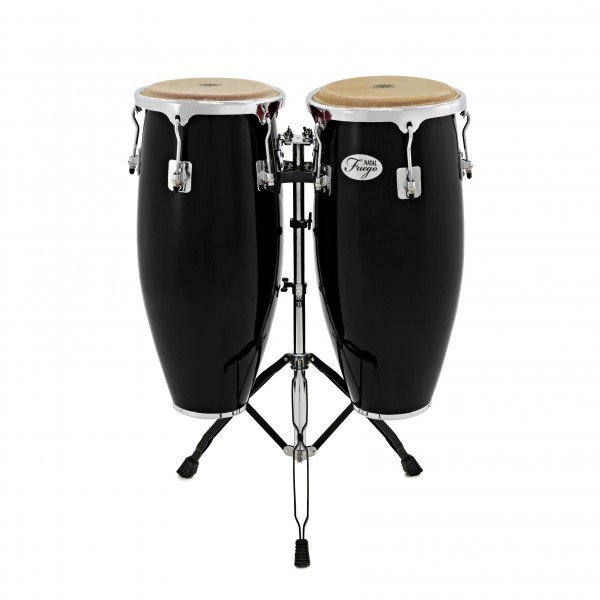 Natal Natural Wood Congas 10'' & 11'' Black Gloss