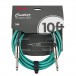 Fender Contour 10' Cable, Sherwood Green