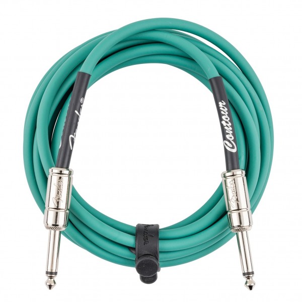 Fender Contour 10' Cable, Sherwood Green front