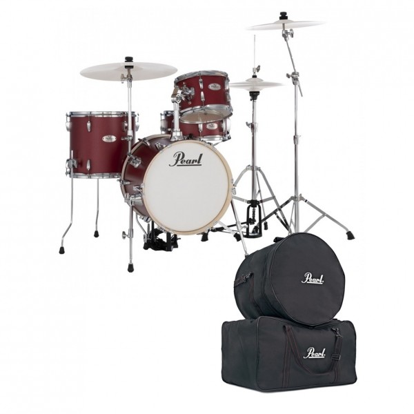 Pearl Midtown 4pc Compact Set With Hardware & Bags, Matte Red