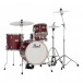 Pearl Midtown 4pc Compact Set With Hardware & Bags, Matte Red