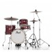 Pearl Midtown 4pc Compact Set With Hardware & Bags, Matte Red