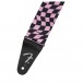 Fender Wavy Checkerboard Polyester Strap, Pink - End