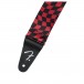 Fender Wavy Checkerboard Polyester Strap, Red - End