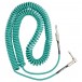 Fender Contour 30' Coiled Cable, Sherwood Green front