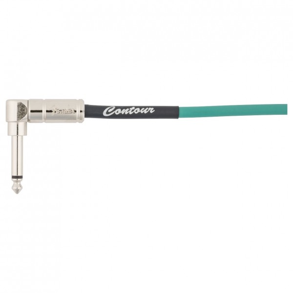 Fender Contour 30' Coiled Cable, Sherwood Green angled connector 