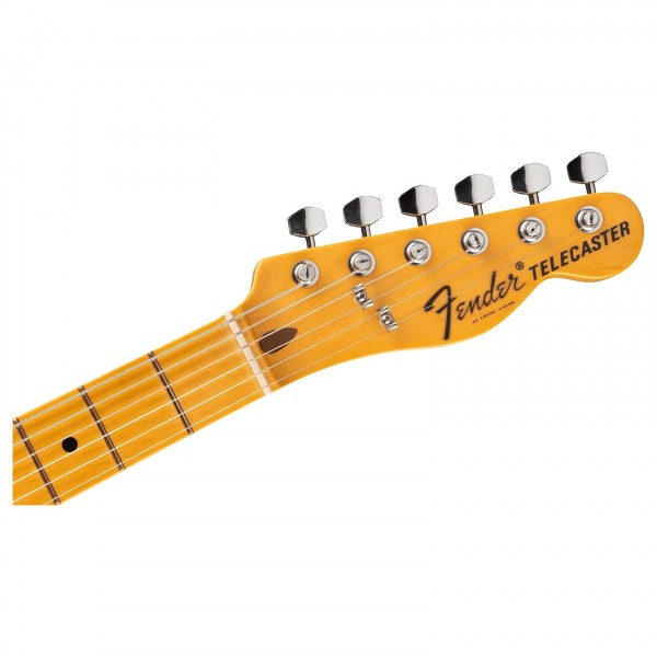 Fender Stories Collection Mike Campbell Red Dog Telecaster MN, Red Dog Red - Headstock, Front