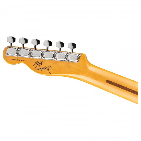 Fender Stories Collection Mike Campbell Red Dog Telecaster MN, Red Dog Red - Headstock, Back