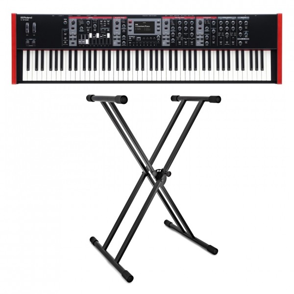 Roland V-Stage 88 Stage Keyboard with X-Frame Stand - Bundle