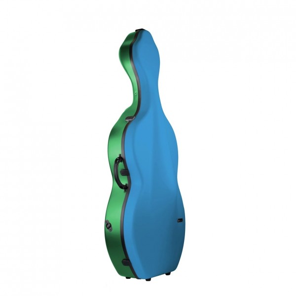 BAM 1003XL BonBon Hightech Cello Case With Wheels, Blue & Green