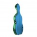 BAM 1003XL BonBon Hightech Cello Case With Wheels, Blue & Green