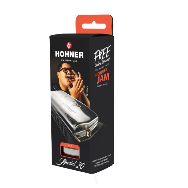 Hohner Progressive Special 20 Harmonica, E - Box