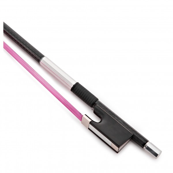 Coruss Carbon Violin Bow, 1/4, Pink Hair