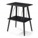 Crosley Manchester Record Player Stand, Black - Angled Empty