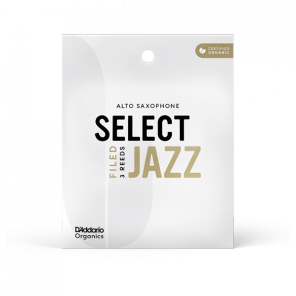 D'Addario Organic Select Jazz Filed, Alto Saxophone Reeds, 2S (3 Pack) - Main