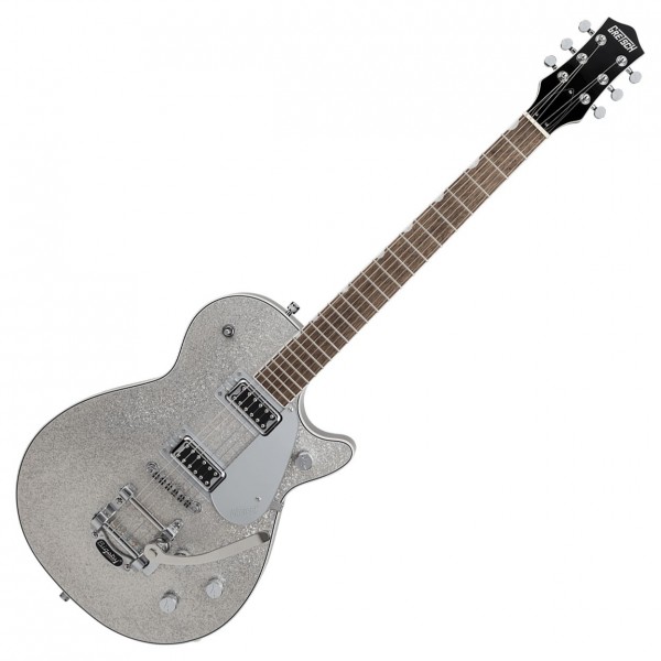 Gretsch G5230T Electromatic Sparkle Jet FT Single-Cut with Bigsby, Silver Sparkle front