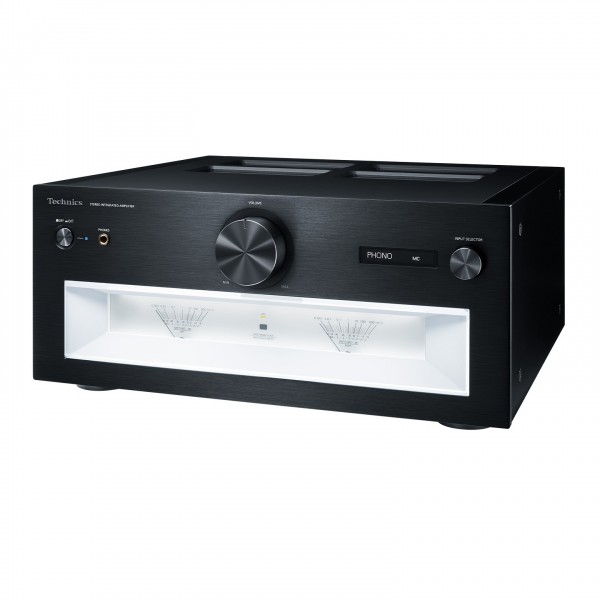 Technics SU-R1000 Reference Class Integrated Amplifier, Black - angled