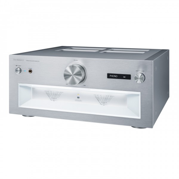 Technics SU-R1000 Reference Class Integrated Amplifier, Silver - angled