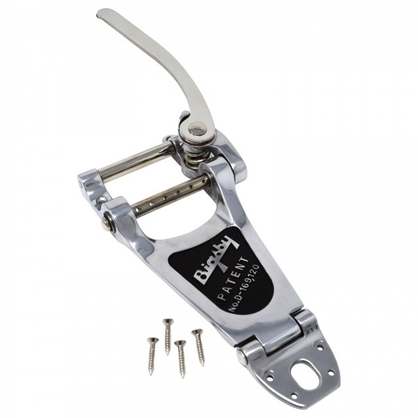 Bigsby Tailpiece B7, Polished Aluminum, String-Through - Main