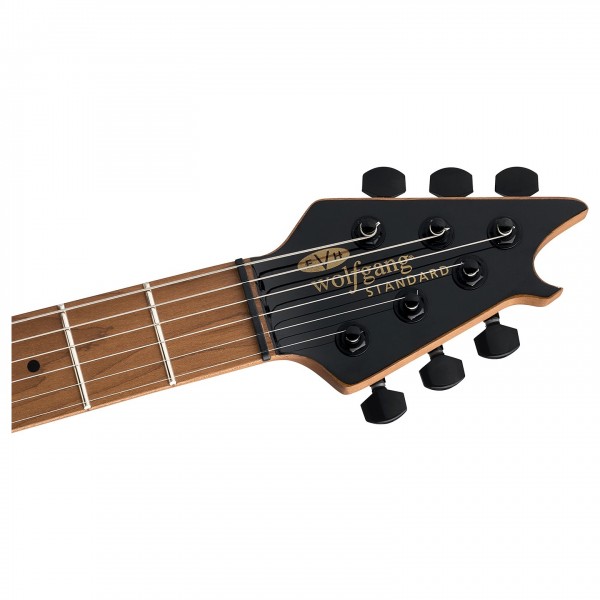EVH Wolfgang Standard T.O.M., Baked Maple Fingerboard, Cream White - Headstock, Front