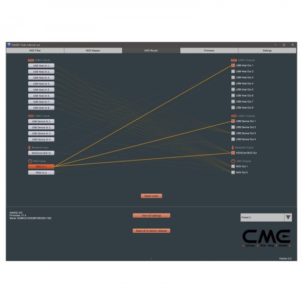 CME H4MIDI WC | USB Host + USB client + 2-in-2-out MIDI