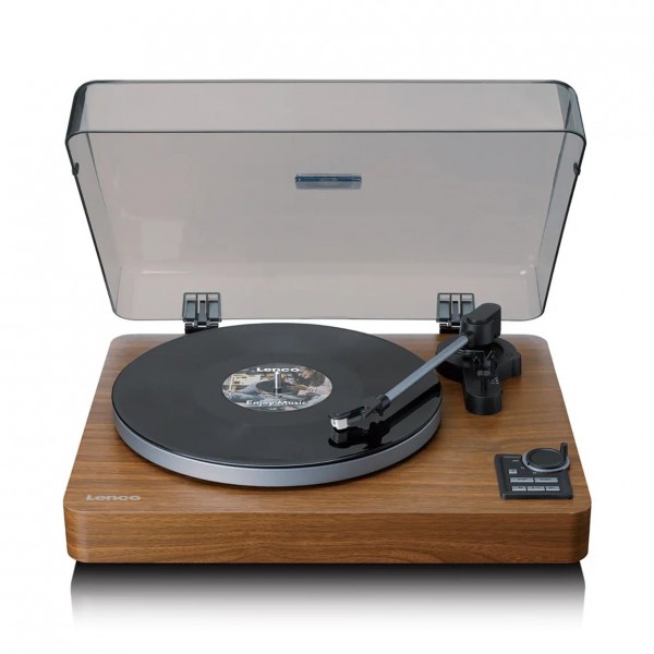 Lenco LBTA-165WD Fully Automatic Bluetooth Turntable, Wood - Open