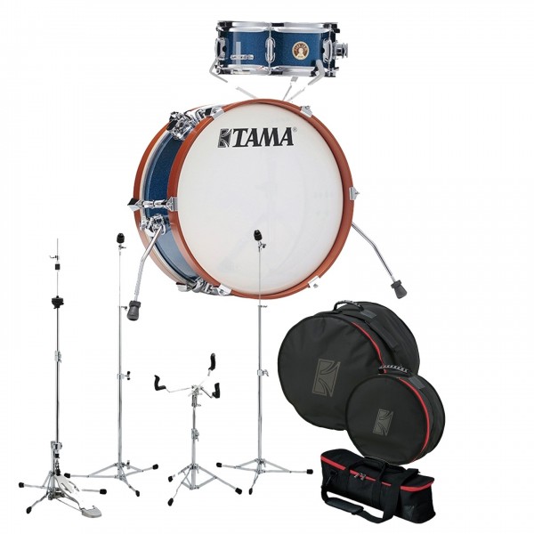 Tama Club-JAM Mini Gig Pack w/Hardware and Bags, Indigo Sparkle