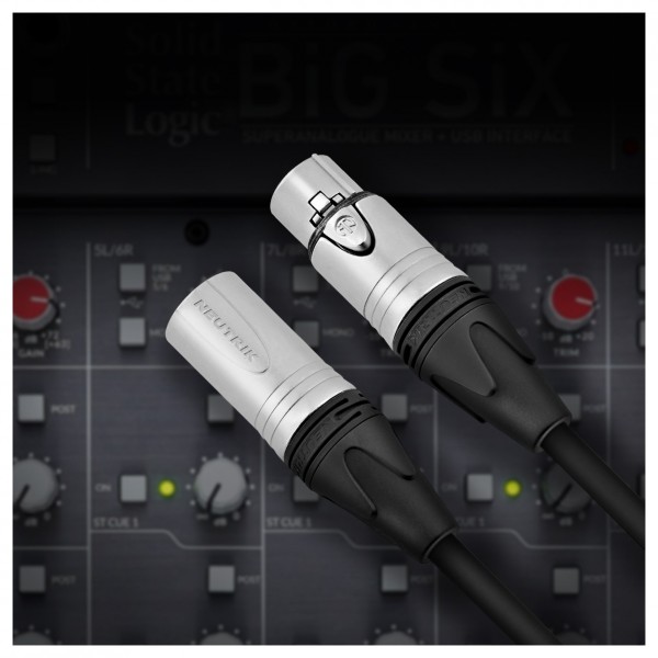 Studiospares Pro Neutrik XLR Mogami Cable, 2.5m Black at Gear4music
