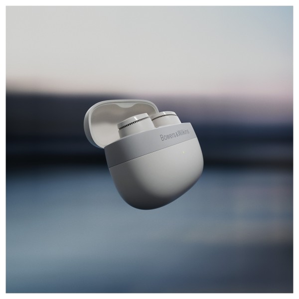 Bowers & Wilkins Pi6 Wireless Bluetooth Noise-Cancelling Earphones, Cloud Grey - in case LS