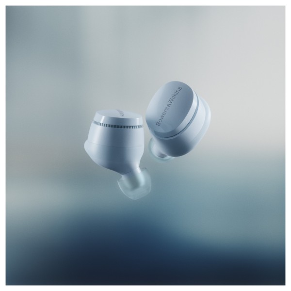 Bowers & Wilkins Pi6 Wireless Bluetooth Noise-Cancelling Earphones, Glacier Blue = pods together 