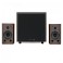Wharfedale Diamond 9.1 en SW-150 luidspeakerpakket, walnoot
