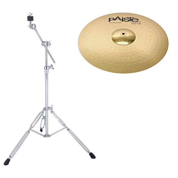 Paiste 101 Brass 18'' Crash/Ride Cymbal & Boom Stand