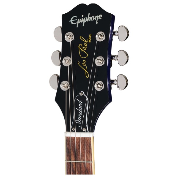 Epiphone Les Paul Standard 60s Figured Inspired by Gibson, Blueberry Burst headstock 