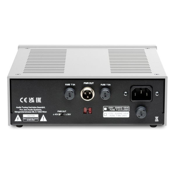 Pro-Ject Power Box RS2 Amp, Silver - rear 