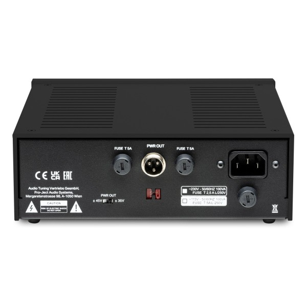 Pro-Ject Power Box RS2 Amp, Black- rear 