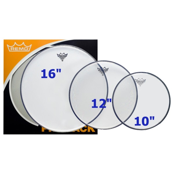 Remo Ambassador Clear Tom Pack - 10, 12, 16" Heads