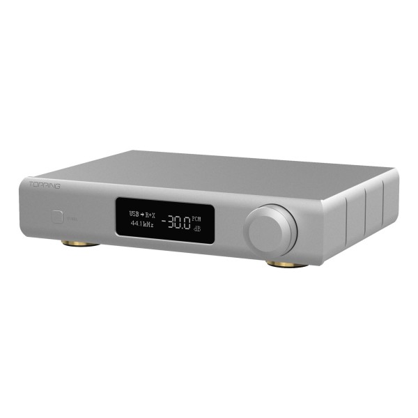 Topping D Series D90 III Sabre Desktop DAC, Silver - right turn 