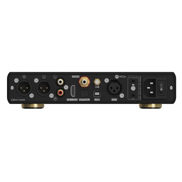 Topping D Series D90 III Sabre Desktop DAC, Black - rear 