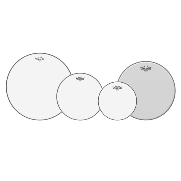 Remo Emperor Clear Tom Pack - 10, 12, 16" Heads + Free 14'' Ambassador