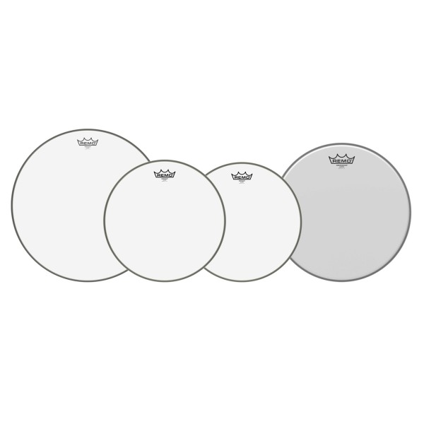 Remo Emperor Clear Tom Pack - 12, 13, 16" Heads + Free 14'' Ambassador