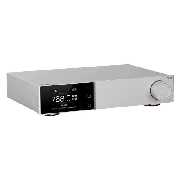 Topping D Series D70 Pro Sabre Desktop DAC, Silver - right turn 