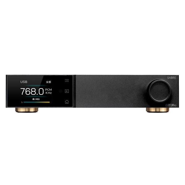 Topping D Series D70 Pro Sabre Desktop DAC, Black - front 