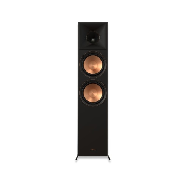 Klipsch RP-80060FA MKII Floorstanding Speakers (Pair), Ebony front view with tweeter and woofers
