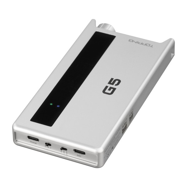 Topping G Series G5 Portable Headphone Amplifier and DAC, Silver - Underside