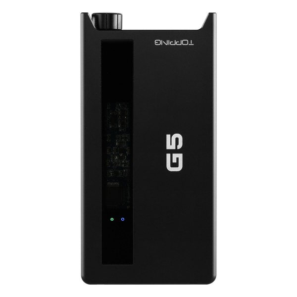 Topping G Series G5 Portable Headphone Amplifier and DAC, Black - Front