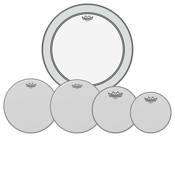 Remo Ambassador Coated Complete Pack - 10, 12, 14" Heads w/20'' P3 + Free 14'' Ambassador