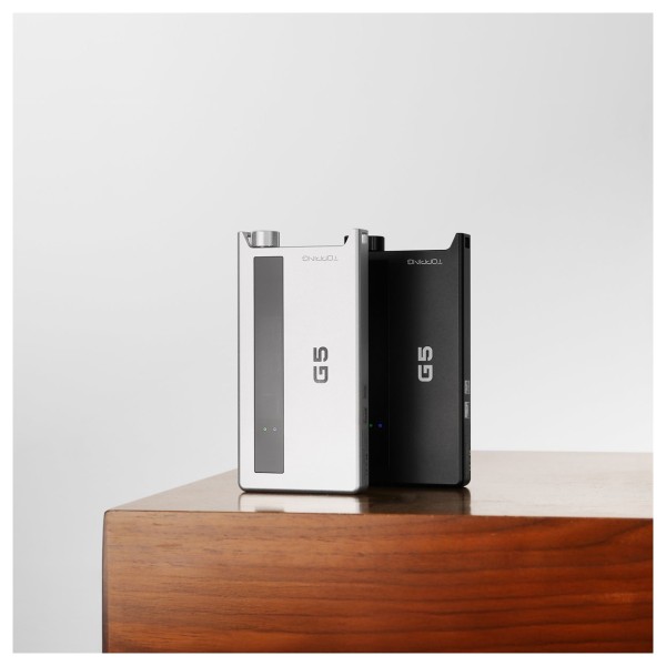 Topping G Series G5 Portable Headphone Amplifier and DAC, Black & Silver - colour comparison