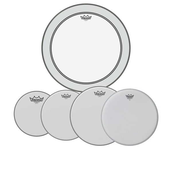 Remo Ambassador Coated Complete Pack - 12, 13, 16" Heads w/22'' P3 + Free 14'' Ambassador