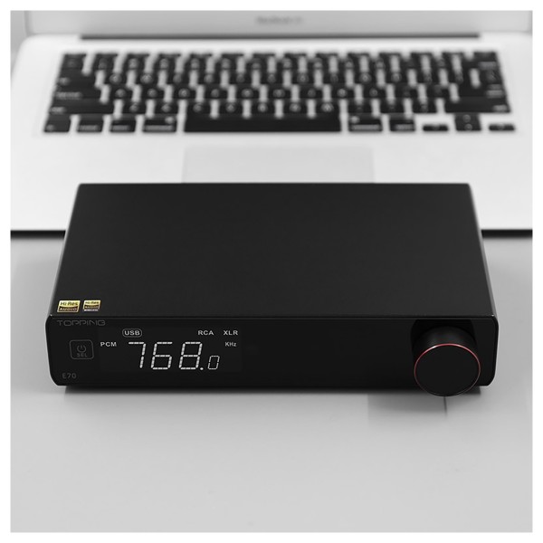 Topping E Series E70 Desktop DAC, Black - laptop 